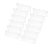 PATIKIL 12 Pack Shelf Dividers for Closet Organization, 350 x 40 x 120mm Acrylic Closets Separator Kitchen Cabinet Shelves Under Bed Blocker for Bedroom Kitchen Office, Clear