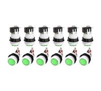 PATIKIL 12 Pcs Arcade Push Button with Micro Switch, 5A 12/24V American Style Push Button Control Switches for 28mm Arcade Hole Electronic Reset Interface Keyboard, Green