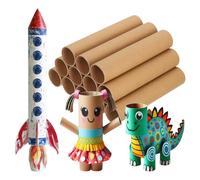 PATIKIL 12 Pcs Cardboard Tubes 1.6 x 7.9 Inch Toilet Paper Rollers Bulk for Crafts Empty Round Towel Tissue for Creative Design Crafting Supplies, Brown