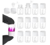 PATIKIL 12 Pcs Clear Glass Graduated Vials with Stoppers Screw Caps, 2mL Liquid Sample Storage Empty Vial Leak-Proof for Laboratory Essential Oil Reagents Perfume, White