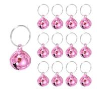 PATIKIL 12 PCS Dog Bell, Mini Cat Bell Small Pet Collar Bells Keychain Cute Bulk Metal Loud Jingle for Dog Collar Charm Pendant Necklace DIY Crafts Christmas Tree Decorations, Pink