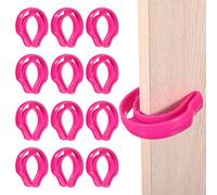PATIKIL 12 PCS Door Pinch Guard, Door Slam Stopper Finger Pinch Guard Slam Preventer Durable First Responder Wedge C Shaped Plastic for Slamming Doors Pets Locked in Rooms, Pink