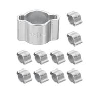 PATIKIL 12 Pcs Double Ear Hose Clamp, 5-7mm 304 Stainless Steel O Clip Crimp Rings, Pipe Clamps for Fuel Petrol Pipe Tube Fitting Connections
