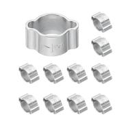 PATIKIL 12 Pcs Double Ear Hose Clamp, 7-9mm 304 Stainless Steel O Clip Crimp Rings, Pipe Clamps for Fuel Petrol Pipe Tube Fitting Connections