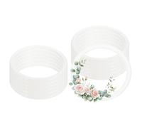 PATIKIL 12 Pcs Dream Catcher Rings, 3.8 inch Floral Macrame Plastic O Rings DIY Round Plastic Hoops for Crochet Craft Making Wall Hanging Wedding Wreath Christmas, White