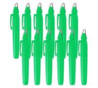 PATIKIL 12 Pcs Highlighters Set, Chisel Tips Dry-Quickly Bible Highlighter Markers with Triangle Hook No Ink Bleeding for Notes Journaling Pain Office Supplies, Fluorescent Green