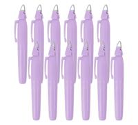 PATIKIL 12 Pcs Highlighters Set, Chisel Tips Dry-Quickly Bible Highlighter Markers with Triangle Hook No Ink Bleeding for Notes Journaling Pain Office Supplies, Purple