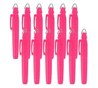 PATIKIL 12 Pcs Highlighters Set, Chisel Tips Dry-Quickly Bible Highlighter Markers with Triangle Hook No Ink Bleeding for Notes Journaling Pain Office Supplies, Fluorescent Pink
