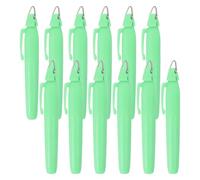 PATIKIL 12 Pcs Highlighters Set, Chisel Tips Dry-Quickly Bible Highlighter Markers with Triangle Hook No Ink Bleeding for Notes Journaling Pain Office Supplies, Green