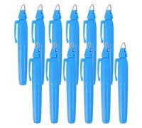 PATIKIL 12 Pcs Highlighters Set, Chisel Tips Dry-Quickly Bible Highlighter Markers with Triangle Hook No Ink Bleeding for Notes Journaling Pain Office Supplies, Fluorescent Blue