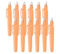 PATIKIL 12 Pcs Highlighters Set, Chisel Tips Dry-Quickly Bible Highlighter Markers with Triangle Hook No Ink Bleeding for Notes Journaling Pain Office Supplies, Orange