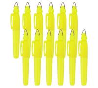 PATIKIL 12 Pcs Highlighters Set, Chisel Tips Dry-Quickly Bible Highlighter Markers with Triangle Hook No Ink Bleeding for Notes Journaling Pain Office Supplies, Fluorescent Yellow