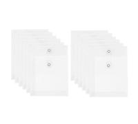 PATIKIL 12 Pcs Kraft Paper Envelope with String Tie Closure, 5.5 x 4 Inch Vintage Envelopes File Folder Bag for Office Business Home Card Storage Document Organize, Transparent