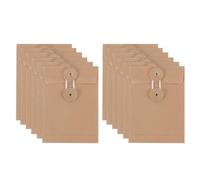 PATIKIL 12 Pcs Kraft Paper Envelope with String Tie Closure, 5.5 x 4 Inch Vintage Envelopes File Folder Bag for Office Business Home Card Storage Document Organize, Brown