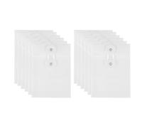 PATIKIL 12 Pcs Kraft Paper Envelope with String Tie Closure, 5.5 x 4 Inch Vintage Envelopes File Folder Bag for Office Business Home Card Storage Document Organize, White