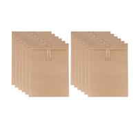 PATIKIL 12 Pcs Kraft Paper Envelope with String Tie Closure, A4 Vintage Envelopes File Folder Bag for Office Business Home Card Storage Document Organize, Brown