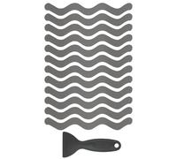 PATIKIL 12 Pcs Non Slip Bathtub Stickers, Anti Slip Shower Stickers with Scraper Bathroom Shower Floor Decals S-Shape Shape Cute Treads Tubs, Gray