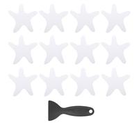 PATIKIL 12 Pcs Non Slip Bathtub Stickers, Anti Slip Shower Stickers with Scraper Bathroom Shower Floor Decals Star Shape Cute Treads Tubs, White