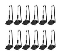 PATIKIL 12 Pcs Secure Pen with Adhesive Chain and Security Pen Holder, Reception Counter Pens Desktop Pen Black Ink Refills for Desk Workplace Office Home Supplies, Black