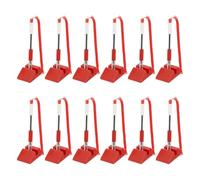 PATIKIL 12 Pcs Secure Pen with Adhesive Chain and Security Pen Holder, Reception Counter Pens Desktop Pen Black Ink Refills for Desk Workplace Office Home Supplies, Red