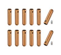 PATIKIL 12 Pcs Shoelace Tips with Screw, Alloy 25mm Cylindrical Aglets Shoes Lace Cords End Tip Cap Replacement for DIY Clothes Strings, Vintage Gold