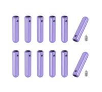 PATIKIL 12 Pcs Shoelace Tips with Screw, Alloy 25mm Cylindrical Aglets Shoes Lace Cords End Tip Cap Replacement for DIY Clothes Strings, Light Purple