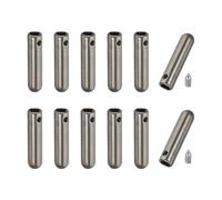 PATIKIL 12 Pcs Shoelace Tips with Screw, Alloy 25mm Cylindrical Aglets Shoes Lace Cords End Tip Cap Replacement for DIY Clothes Strings, Vintage Silver