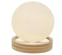 PATIKIL 12" Round Wood Canvas Panels, 4pcs Unfinished Wood Plaque Disc Circle Board for Craft Projects, Art Painting, Carving, Engraving, DIY