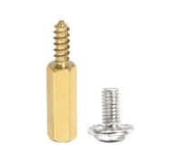 PATIKIL 12 Set M3 Hex Standoffs Brass, M3 x 14mm + 8mm Studs Male to Female Motherboard Standoffs Spacers Pillars, Gold, with Screw