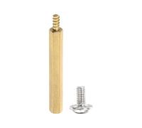 PATIKIL 12 Set M3 Hex Standoffs Brass, M3 x 20mm + 6mm Studs Male to Female Motherboard Standoffs Spacers Pillars, Gold, with Screw