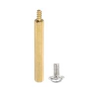 PATIKIL 12 Set M3 Hex Standoffs Brass, M3 x 25mm + 6mm Studs Male to Female Motherboard Standoffs Spacers Pillars, Gold, with Screw