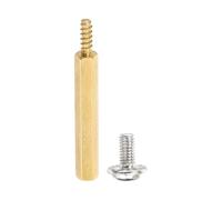 PATIKIL 12 Set M3 Hex Standoffs Brass, M3 x 30mm + 8mm Studs Male to Female Motherboard Standoffs Spacers Pillars, Gold, with Screw
