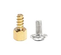 PATIKIL 12 Set M3 Hex Standoffs Brass, M3 x 4mm + 6mm Studs Male to Female Motherboard Standoffs Spacers Pillars, Gold, with Screw