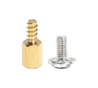 PATIKIL 12 Set M3 Hex Standoffs Brass, M3 x 6mm + 6mm Studs Male to Female Motherboard Standoffs Spacers Pillars, Gold, with Screw