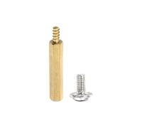 PATIKIL 12 Set M3 Hex Standoffs Brass, M3 x 8mm + 6mm Studs Male to Female Motherboard Standoffs Spacers Pillars, Gold, with Screw