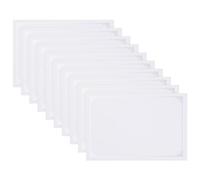 PATIKIL 12 Sheets Blank Certificate Paper, 8.5x11 Diploma Paper 250GSM for Office, Business, Graduation, White Paper Silver Foil Border