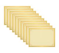 PATIKIL 12 Sheets Blank Certificate Paper, 8.5x11 Diploma Paper 250GSM for Office, Business, Graduation, Beige Paper Gold Foil Rough Border
