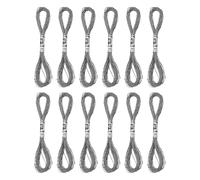 PATIKIL 12 Skeins Embroidery Floss, Metallic Embroidery Thread Nylon Threads Bracelets String for Cross-Stitch Hand Embroidery, Gray