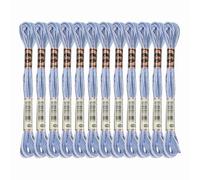 PATIKIL 12 Skeins Embroidery Floss, Polyester Embroidery Threads Bracelets String for Cross-Stitch Hand Embroidery, Blue Purple