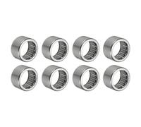 PATIKIL 12 x 16 x 10 mm Needle Roller Bearings, 8PCS Steel Full Complement Drawn Cup Open Ends Bearing for Gearbox Use, Silver