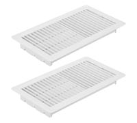 PATIKIL 12 x 6 Inch Floor Register, 2pcs Heavy Duty Air Vent Cover Steel Adjustable Decor Vents Easy Adjust Floor Grates for Sidewall Home Office, White