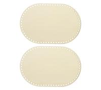 PATIKIL 12" x 8" Crochet Basket Bottom, 2Pcs Oval Blank Crochet Knitting Wooden Base for DIY Craft Weaving Basket Making Supplies Home Decoration