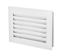 PATIKIL 12" x 8" Door Air Vent Cover 2Pcs Anodized Aluminum Alloy Grille Ventilation Guard Louver Cover for Cabinet Wardrobe Door, White