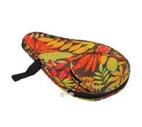 PATIKIL 12" x 8" Table Tennis Racket Case Cover, Table Tennis Racket Paddle Carry Bag with Ball Storage Pocket, Yellow