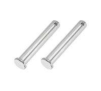 PATIKIL 12 x 80 mm Single Hole Clevis Pins, 2 Pcs 304 Stainless Steel Flat Head Pin for Hitch Pin Lock Link Hinge Systems, Silver