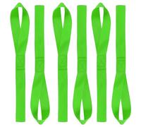 PATIKIL 12"x1" Soft Loop Tie Down Straps, 6Pcs 220lb Load Capacity 1100lb Breaking Strength Strap Loops for Securing ATV UTV Motorcycles Bikes Cargo, Fluorescent Green