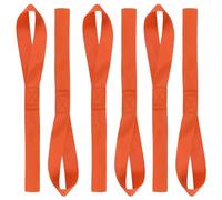 PATIKIL 12"x1" Soft Loop Tie Down Straps, 6Pcs 220lb Load Capacity 1100lb Breaking Strength Strap Loops for Securing ATV UTV Motorcycles Bikes Cargo, Orange