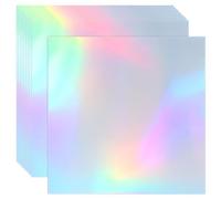 PATIKIL 12"x12" Holographic Cardstock, 20 Pack Metallic Iridescent Mirror Paper Foil Board Reflective Sheets for Scrapbook Poster DIY Craft, Style 1