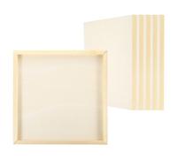 PATIKIL 12"x12" Wood Panels Board, 6 Pack Unfinished Square Art Wood Canvas Panel Painting Boards for DIY Craft Painting Use, Wood Color