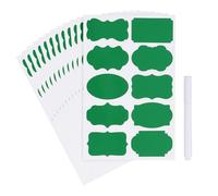 PATIKIL 120 Pcs Chalkboard Labels for Jars, 2" x 3" Self Adhesive Blank Gift Stickers All Purpose Name Tags Sticker with Marker for Present, Canning, Bottle, Food Containers, Green